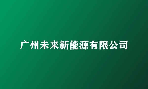 广州未来新能源有限公司