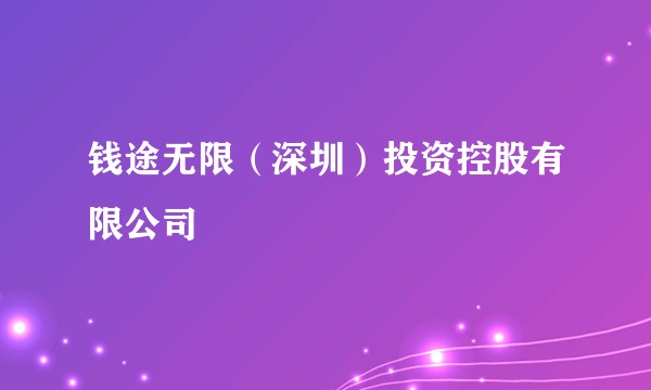 钱途无限（深圳）投资控股有限公司
