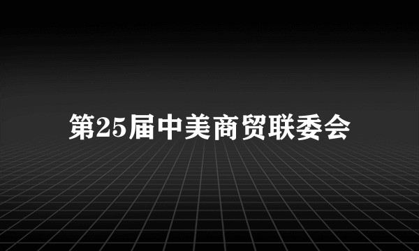 第25届中美商贸联委会