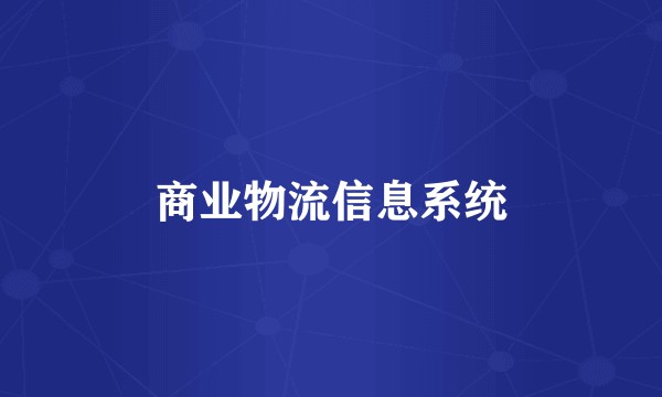 商业物流信息系统