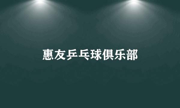惠友乒乓球俱乐部