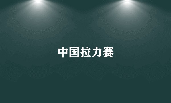 中国拉力赛