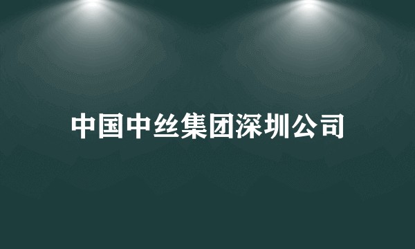 中国中丝集团深圳公司