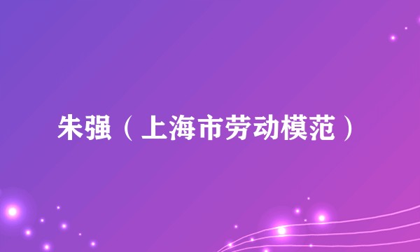 朱强（上海市劳动模范）