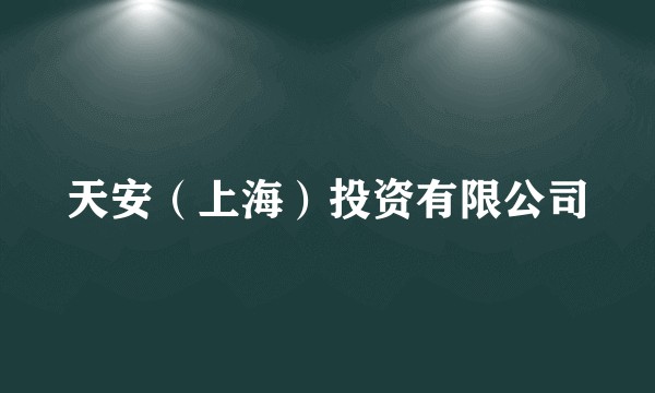 天安（上海）投资有限公司
