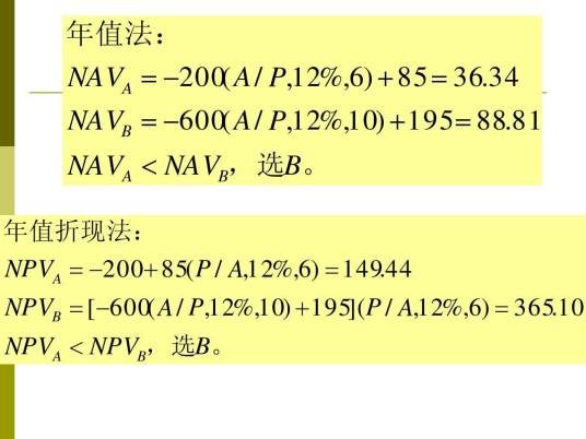 等年值法