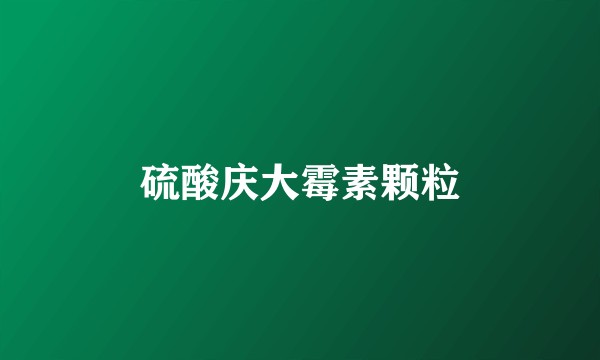 硫酸庆大霉素颗粒