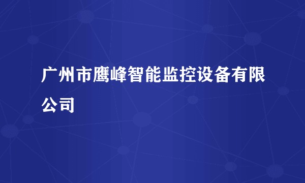 广州市鹰峰智能监控设备有限公司