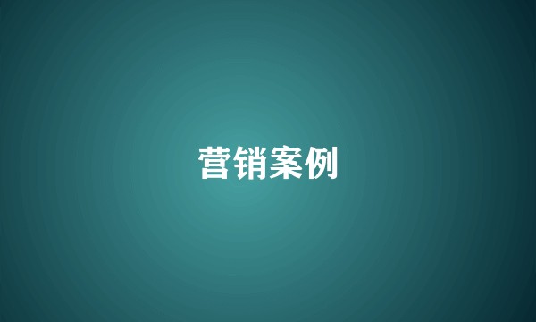 营销案例