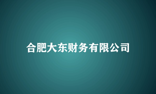 合肥大东财务有限公司