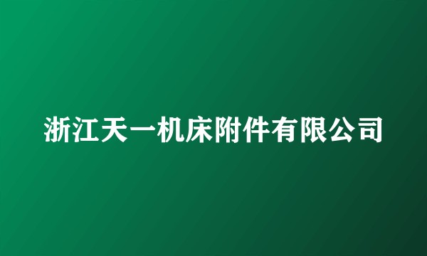 浙江天一机床附件有限公司