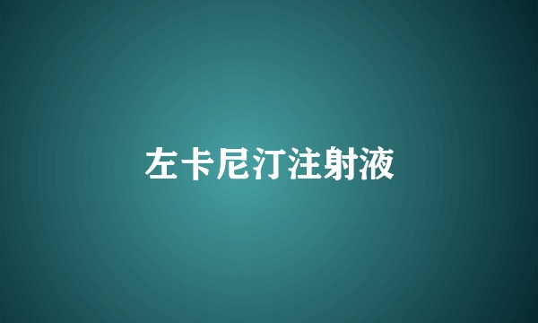 左卡尼汀注射液