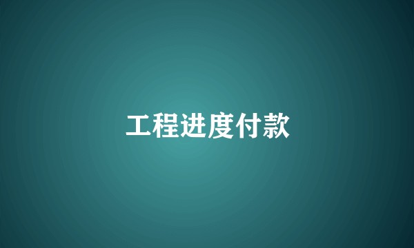 工程进度付款