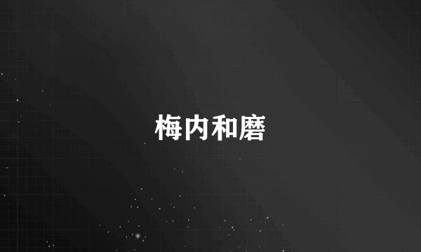 梅内和磨