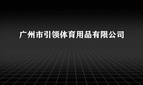 广州市引领体育用品有限公司