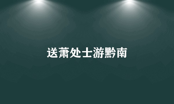 送萧处士游黔南