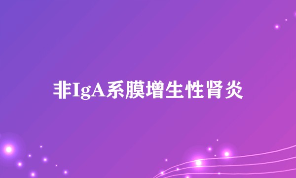 非IgA系膜增生性肾炎