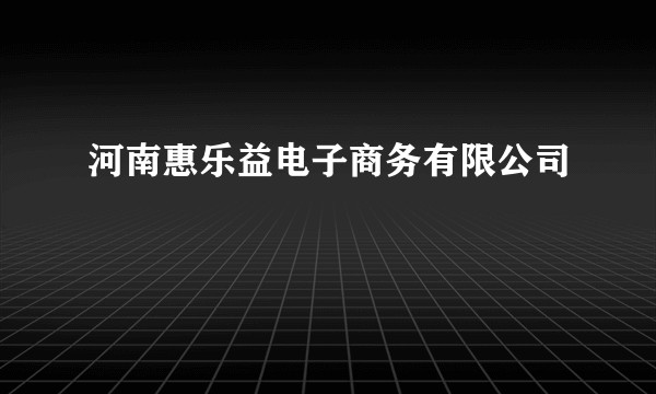 河南惠乐益电子商务有限公司
