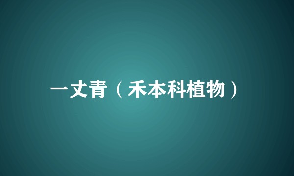 一丈青（禾本科植物）