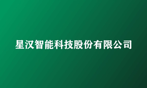星汉智能科技股份有限公司