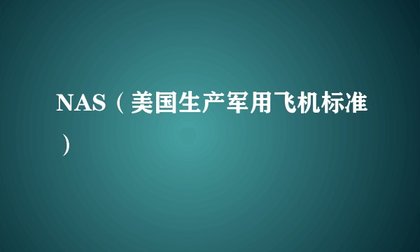 NAS（美国生产军用飞机标准）