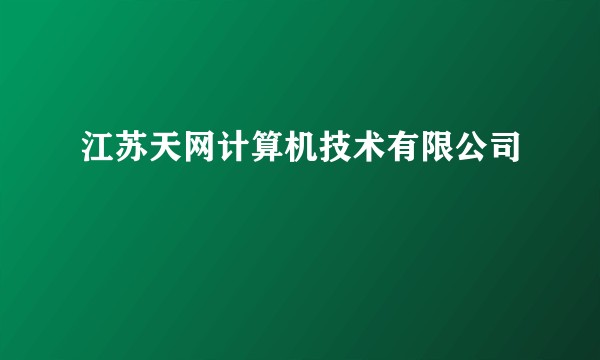 江苏天网计算机技术有限公司