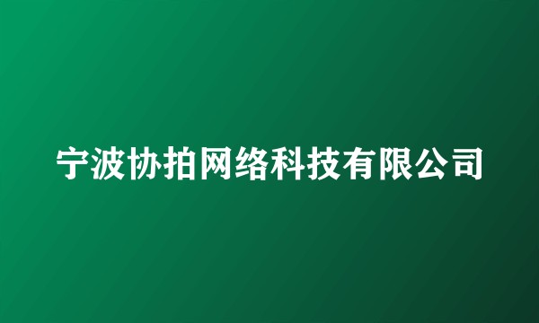 宁波协拍网络科技有限公司