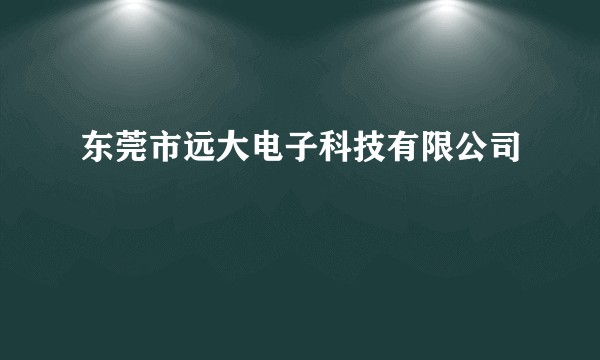 东莞市远大电子科技有限公司