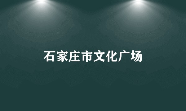 石家庄市文化广场