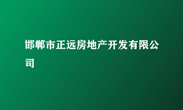 邯郸市正远房地产开发有限公司