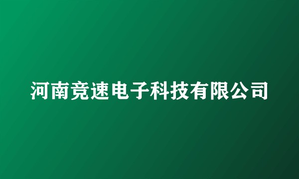 河南竞速电子科技有限公司