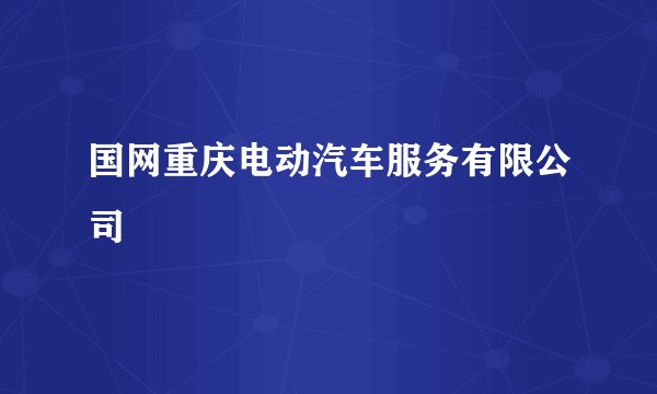 国网重庆电动汽车服务有限公司
