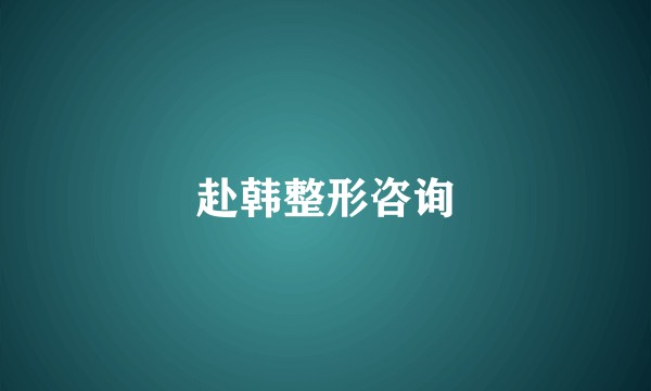 赴韩整形咨询