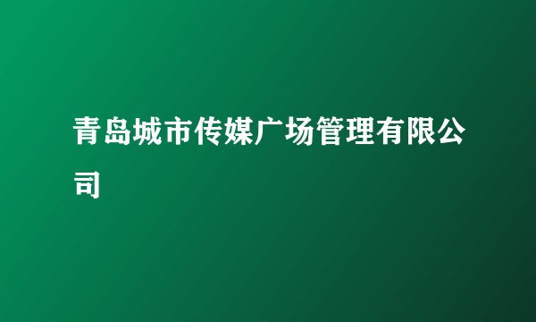 青岛城市传媒广场管理有限公司