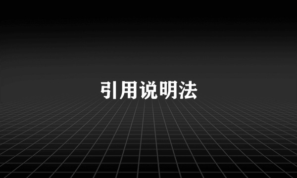 引用说明法