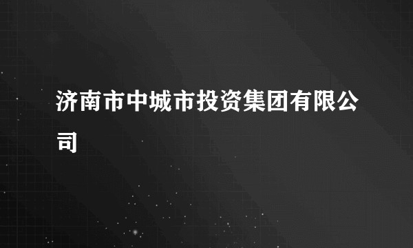 济南市中城市投资集团有限公司