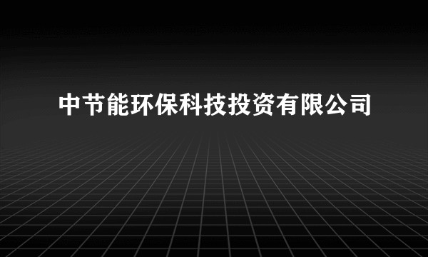 中节能环保科技投资有限公司