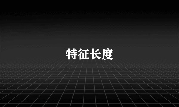特征长度