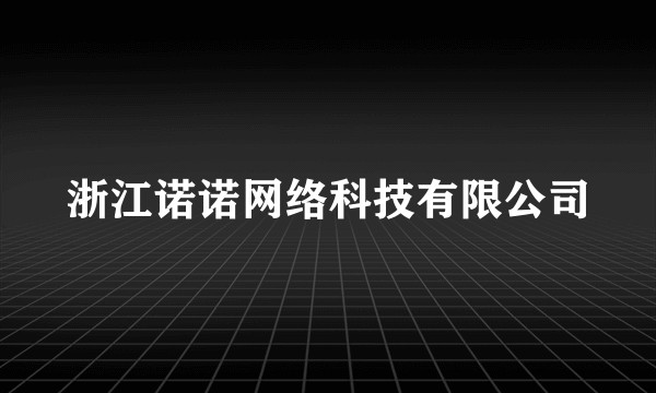浙江诺诺网络科技有限公司