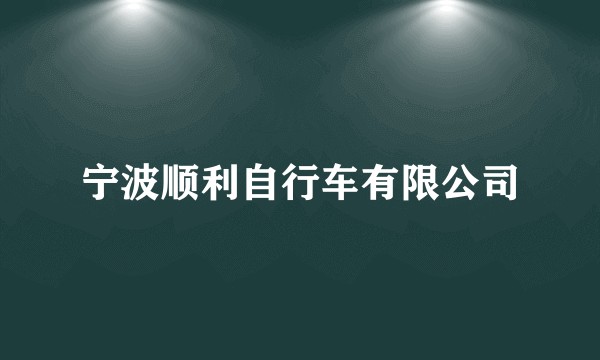 宁波顺利自行车有限公司