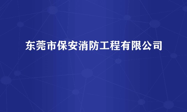 东莞市保安消防工程有限公司