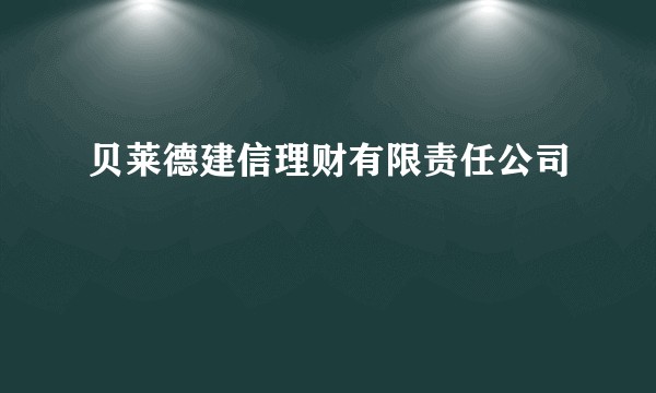贝莱德建信理财有限责任公司
