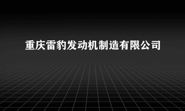 重庆雷豹发动机制造有限公司