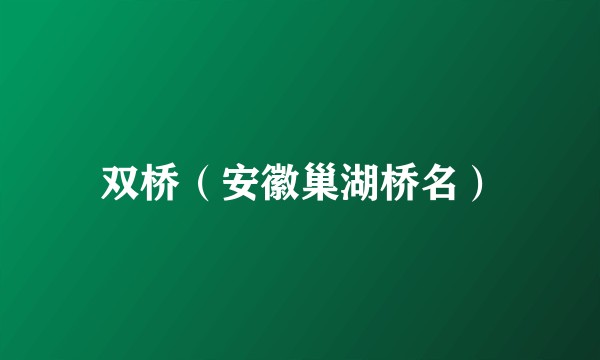 双桥（安徽巢湖桥名）