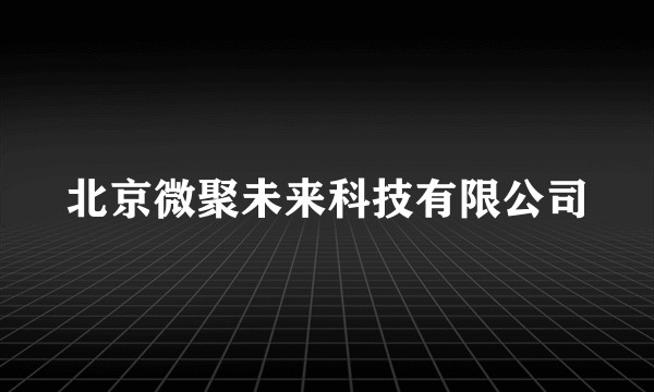 北京微聚未来科技有限公司