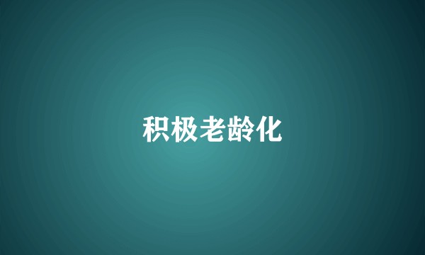 积极老龄化