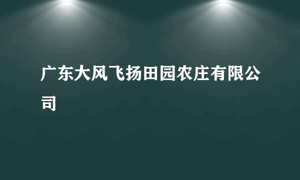 广东大风飞扬田园农庄有限公司