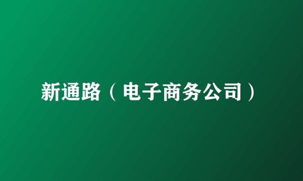 新通路（电子商务公司）