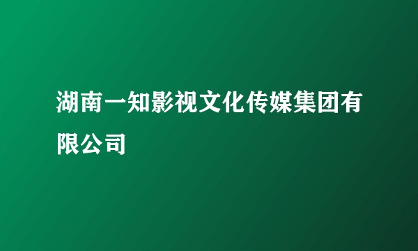 湖南一知影视文化传媒集团有限公司