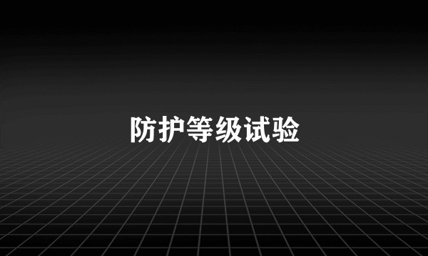 防护等级试验